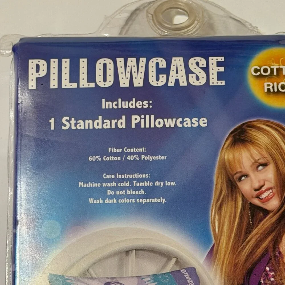 NEW Hannah Montana Disney Pillowcase Cotton Rich - Picture 4 of 4